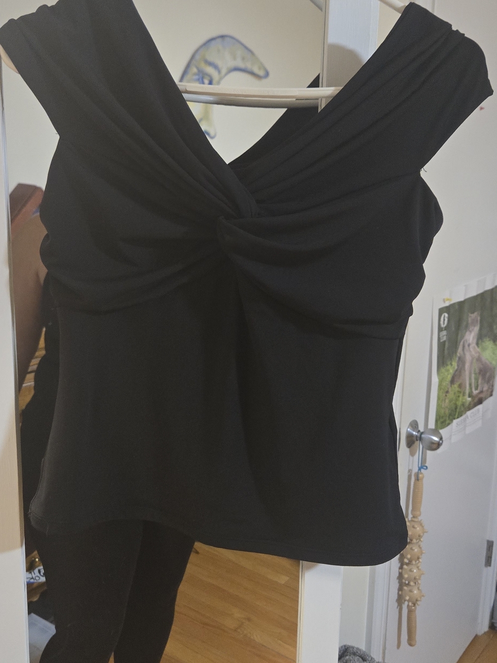 Abercrombie & Fitch Black Twist-Detail Top Work Orchestra Midnight Club